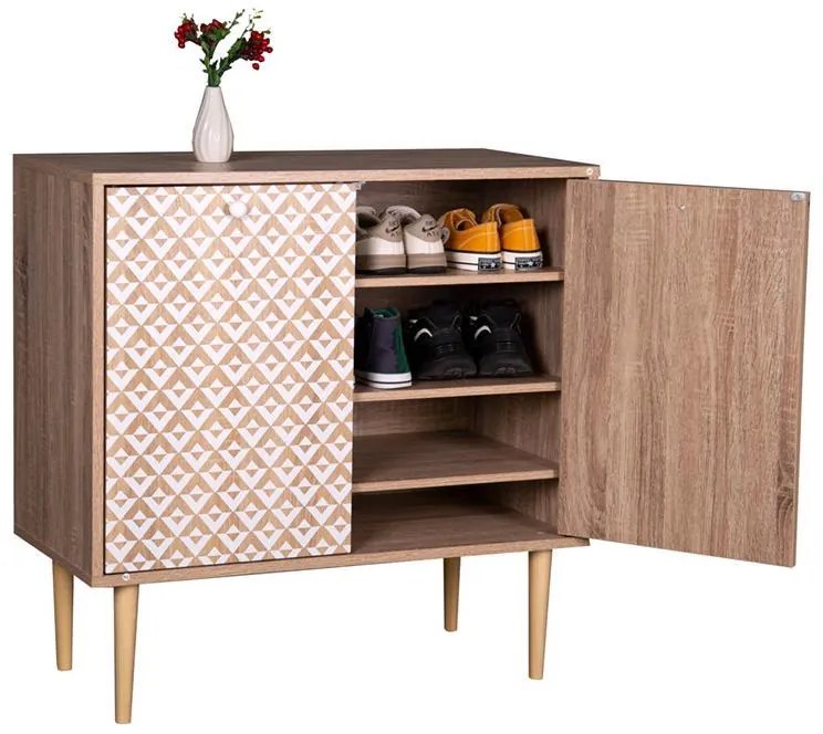 Παπουτσοθήκη Home 2227 Fylliana Sonoma - Λευκό 75x37x75 εκ. 75x37x75 εκ.