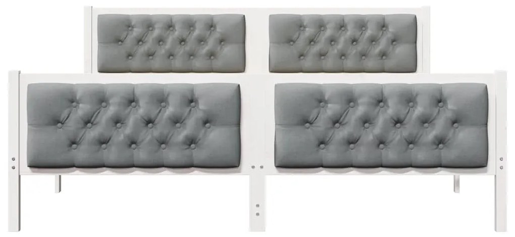 vidaXL Σκελετός Κρεβατιού με κεφαλάρι Ανοιχτό γκρι 180 x 200 cm