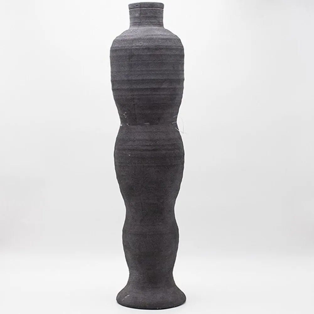 Βάζο Κεραμικό 819-00293 Φ15x61,5cm Anthracite Estheti Home Κεραμικό
