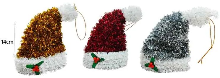 Χριστουγεννιάτικα Καπελάκια Διακοσμητικά 14cm – Christmas Decorative Hats