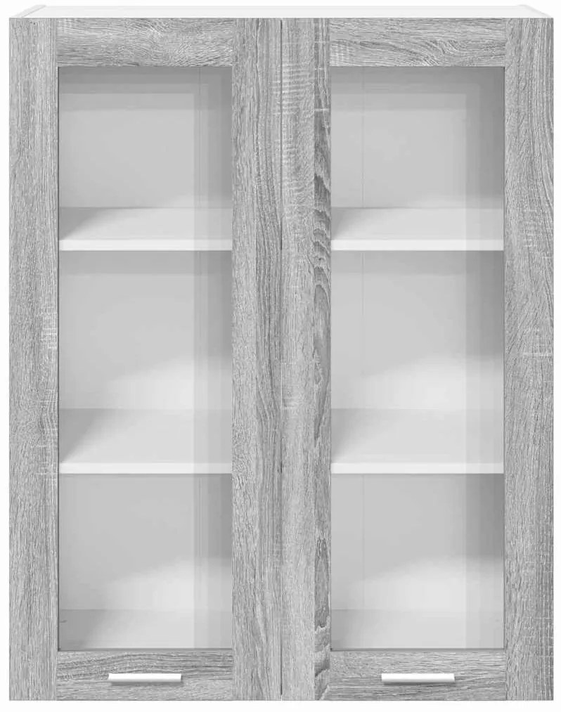 vidaXL Κρεμαστό ντουλάπι με αποθήκευση Γκρίζο Σονομα 80 x 31 x 100 εκ.