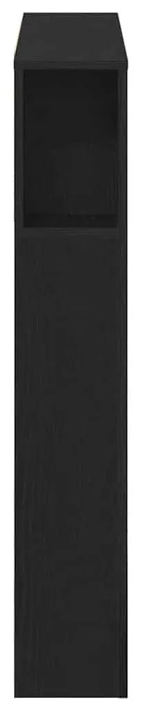 vidaXL Κρεβάτι με Κεφαλάρι Μαύρη δρυς 140 x 19 x 104.5 εκ.