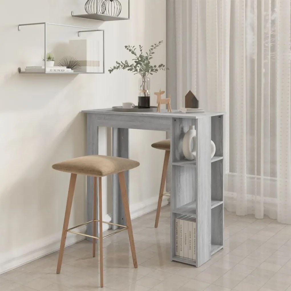 Τραπέζι Κονσόλα Γκρι Sonoma 102x50x103,5 εκ. από Επεξεργ. Ξύλο 812964