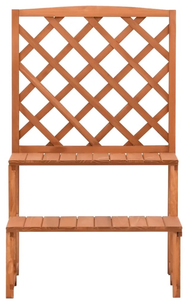 vidaXL Βάση Φυτών με Καφασωτό 70 x 42 x 115 εκ. από Μασίφ Ξύλο Ελάτης