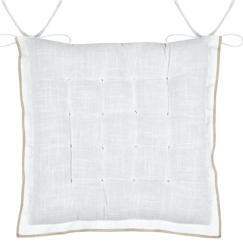 Μαξιλάρι Καρέκλας 2 Όψεων (38x38+4) S-F White CUD092005GAL
