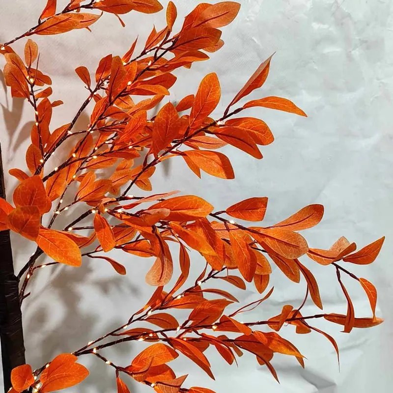 Led Φωτιζόμενο Δέντρο Καφέ με Πορτοκαλί Φύλλα 150cm - Led Orange Tree