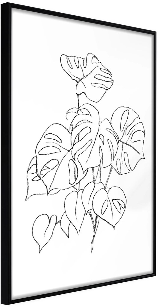 Αφίσα - Bouquet of Leaves - 20x30 - Μαύρο - Χωρίς πασπαρτού