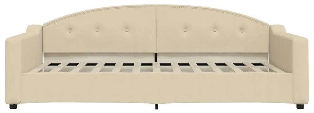 vidaXL Καναπές Κρεβάτι Κρεμ 100 x 200 εκ. Υφασμάτινος