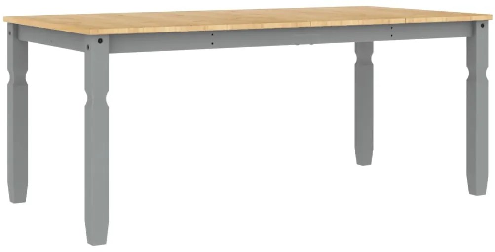 vidaXL Τραπεζαρία Corona Γκρι 180 x 90 x 75 εκ. από Μασίφ Ξύλο Πεύκου