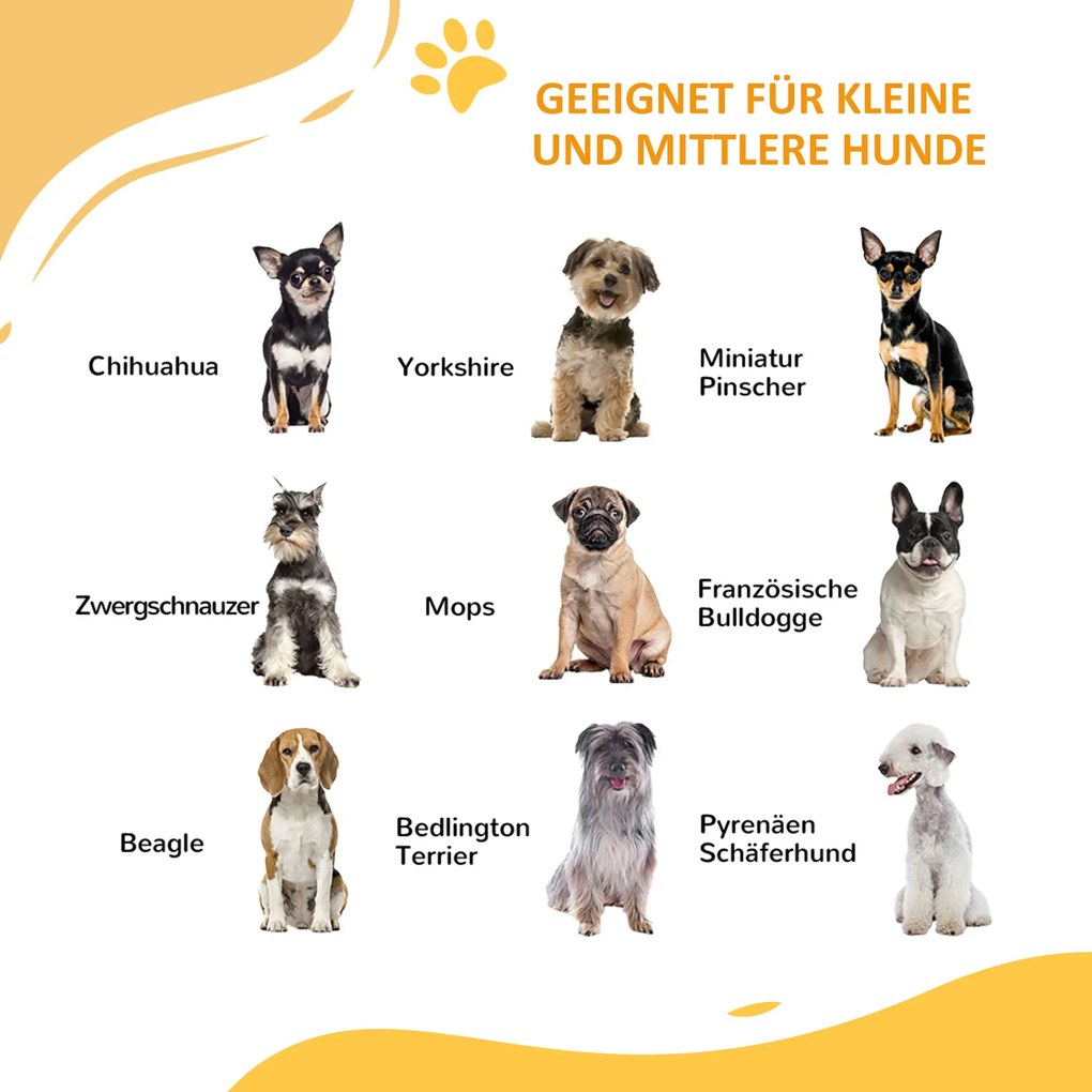 PawHut Πόρτα Ασφαλείας για Σκύλους, Αυτόματο Κλείσιμο, Λειτουργία με Ένα Χέρι, 100 cm x 4 cm x 76 cm, Λευκό