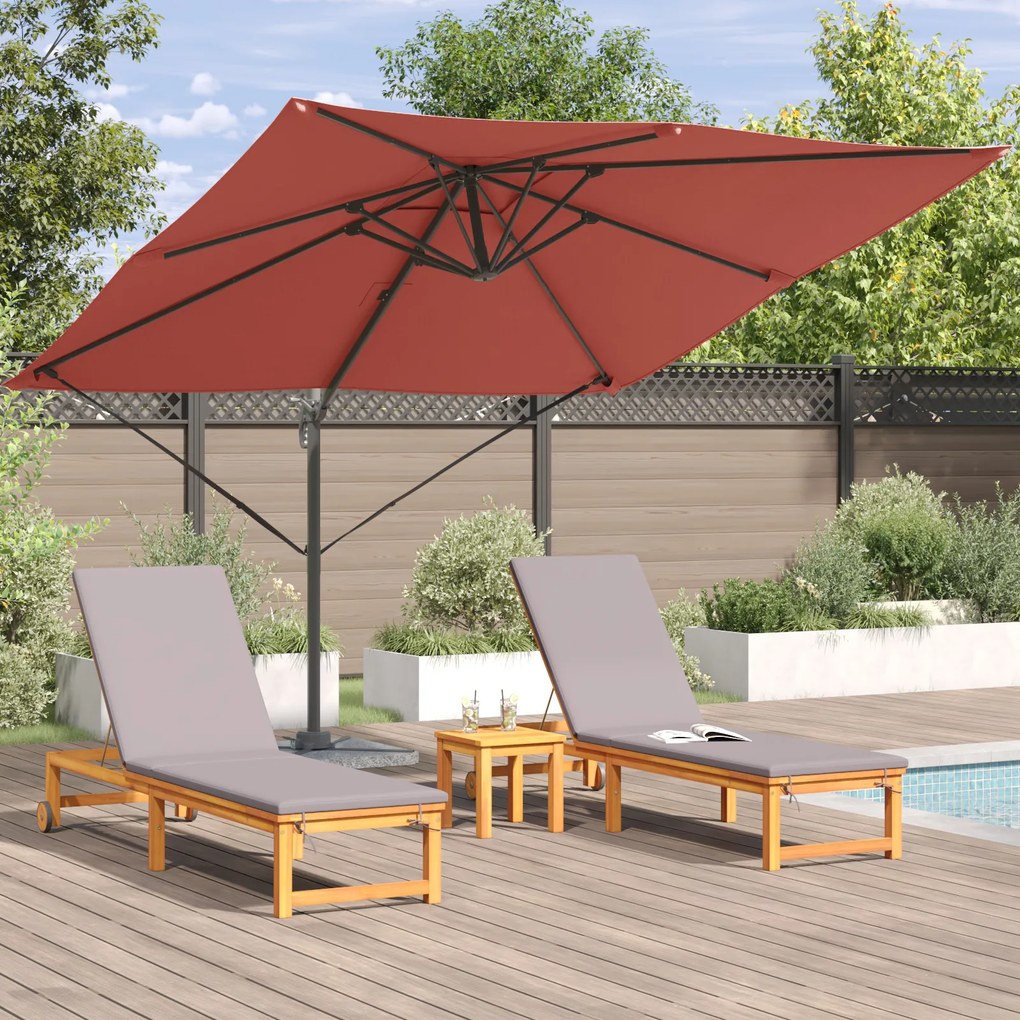 vidaXL Κάντιλεβερ Ρομά Παράσιτος Terracotta 286x285x265 εκ Αλουμίνιο