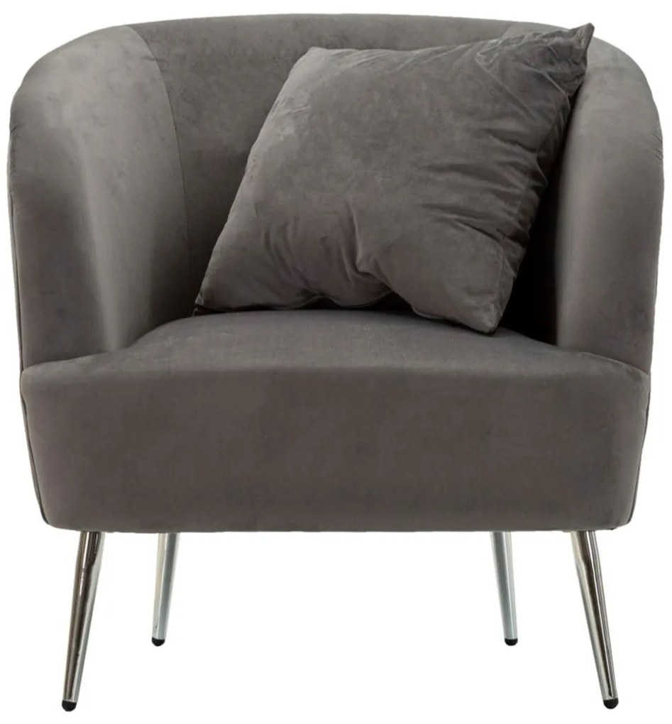 Πολυθρόνα με Μαξιλάρι SILVERY 66x73