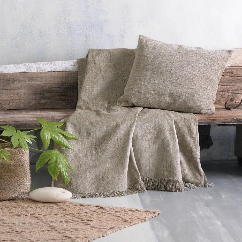 Ριχτάρι Libra Grey-Olive Ρυθμός Τριθέσιο 180x280cm Chenille,Βαμβάκι,Polyester