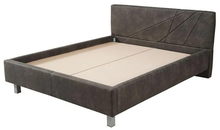 Επενδυμένο Κρεβάτι Falco Γκρί Διπλό 160x200 εκ. 178x217x94 εκ.