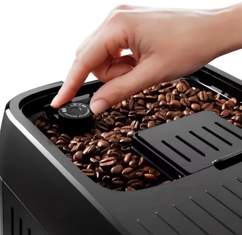 Καφετιέρα DeLonghi Magnifica PLUS ECAM 320.60.B, 1450W, 15 bar, 1.8l, 15 προγράμματα, 13 επίπεδα άλεσης, οθόνη αφής TFT, LatteCrema Hot, επιλογή κόκκων καφέ, Μαύρο