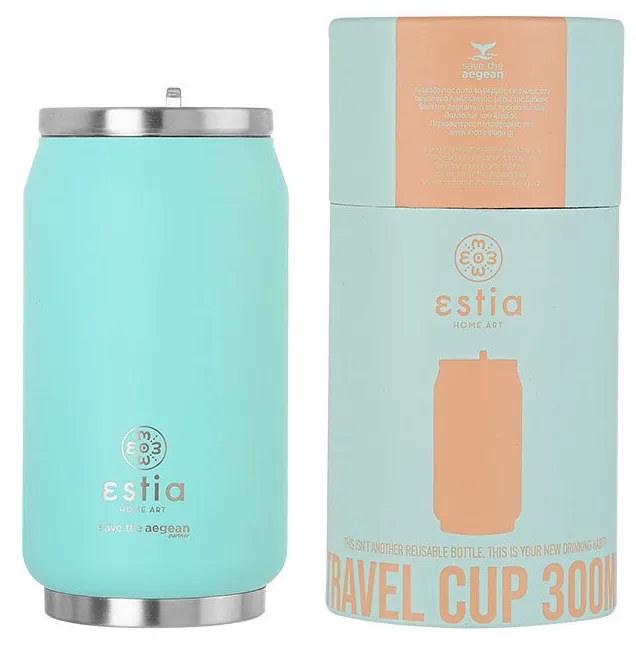 Ποτήρι Θερμός Travel Cup Save The Aegean Bermuda Green 300ml - Estia