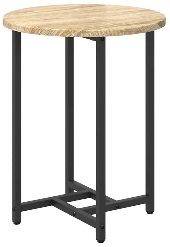 vidaXL Σετ βοηθητικά τραπεζάκια 2 pcs Βελανιδιά Σονομά και Μαύρο