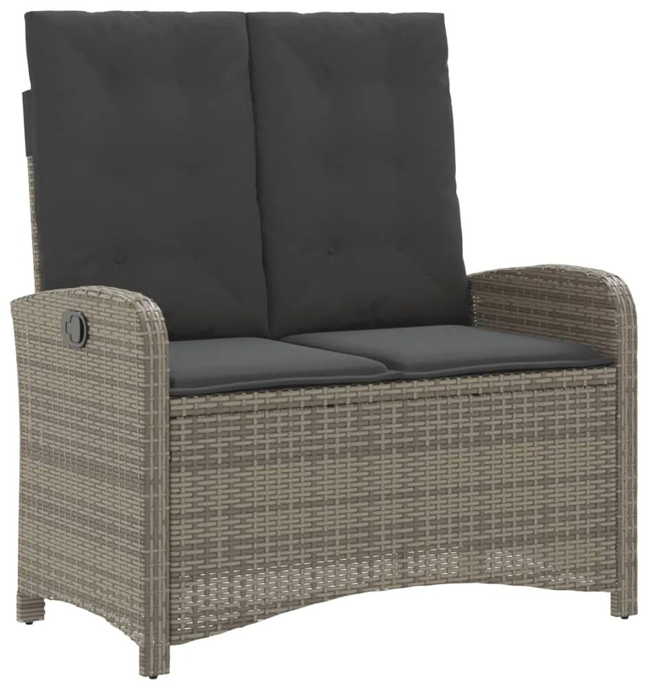 vidaXL Σετ Τραπεζαρίας Κήπου 4 τεμ. Γκρι Συνθετικό Ρατάν με Μαξιλάρια