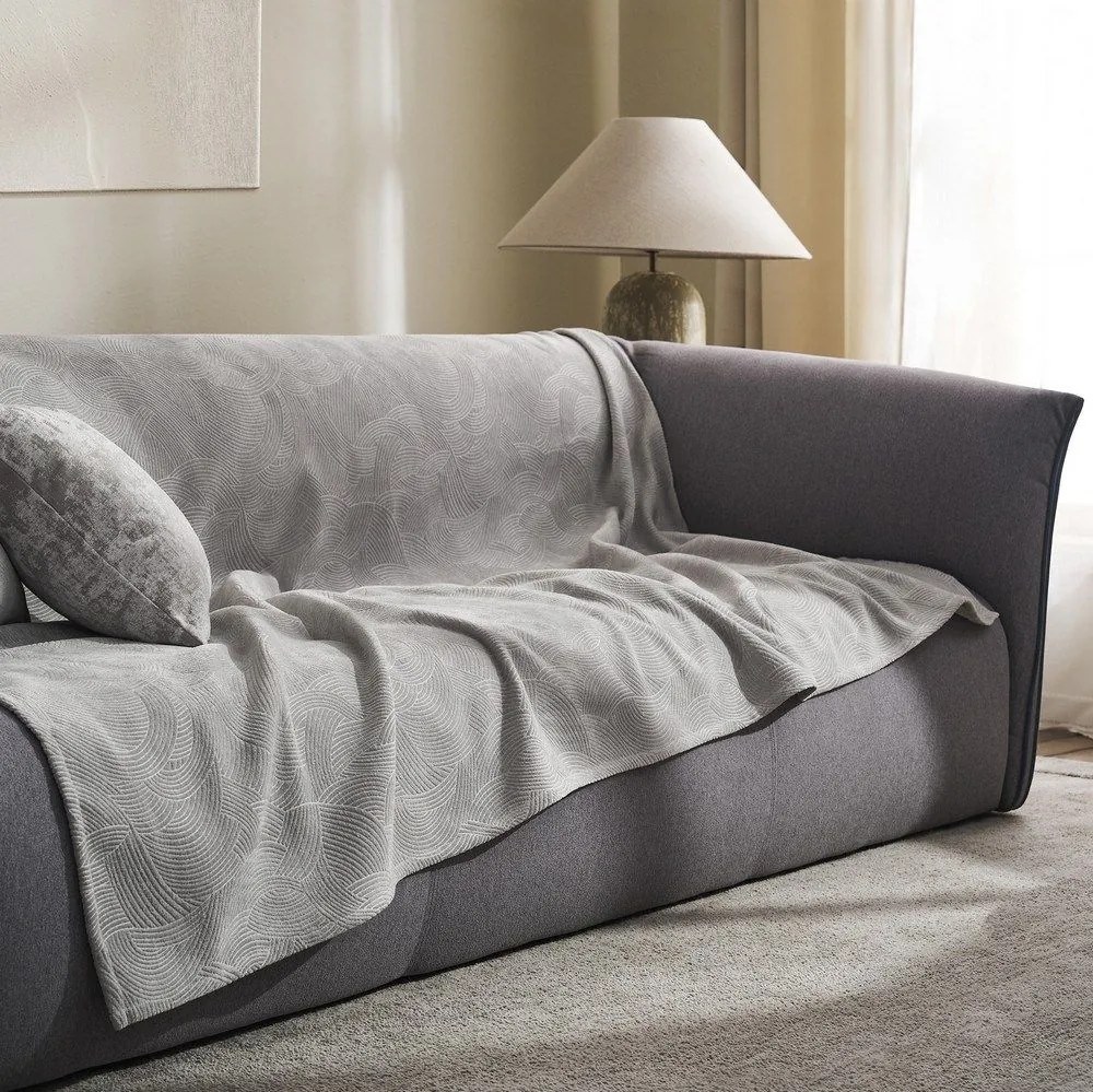 Ριχτάρι Nimbus 447/01 Cloud Grey Gofis Home Τριθέσιο 180x310cm Ακρυλικό-Πολυέστερ