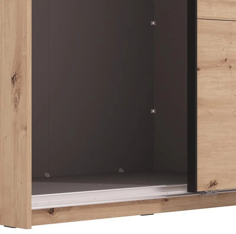 Ντουλάπα Συρόμενη VEYMONT 200 OG με Καθρέπτη Artisan Oak 195x61x218εκ. 195x61x218 εκ.