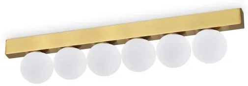Πλαφονιέρα Φωτιστικό Οροφής LED 18W IP20 3000K Ping Pong Ideal Lux-328263-Ορείχαλκος 328263