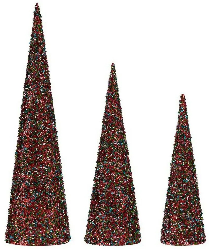 Χριστουγεννιάτικο Στολίδι Krist+ Μπλε Φούξια πούλιες Χριστουγεννιάτικο στεφάνι 16,5 x 60 x 16,5 cm Κώνοι 3 Τεμάχια