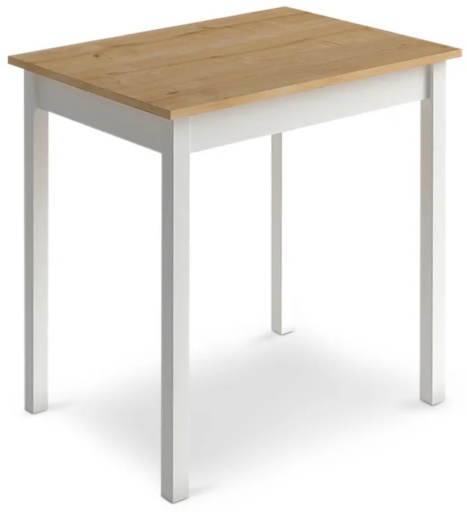 Τραπέζι Mini Megapap μεταλλικό - μελαμίνης χρώμα oak - λευκό 78x59x75εκ.-GP022-0018,2