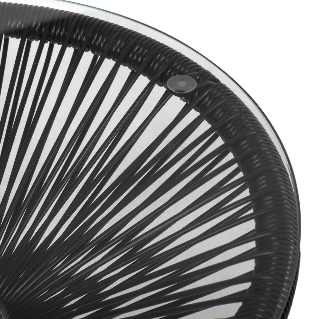 ΤΡΑΠΕΖΙ ΒΟΗΘΗΤΙΚΟ ALLEGRA ΕΠΑΓΓΕΛΜ. ΜΕΤΑΛΛΟ ΜΑΥΡΟ RATTAN ΜΑΥΡΟ Φ47x45Yεκ.