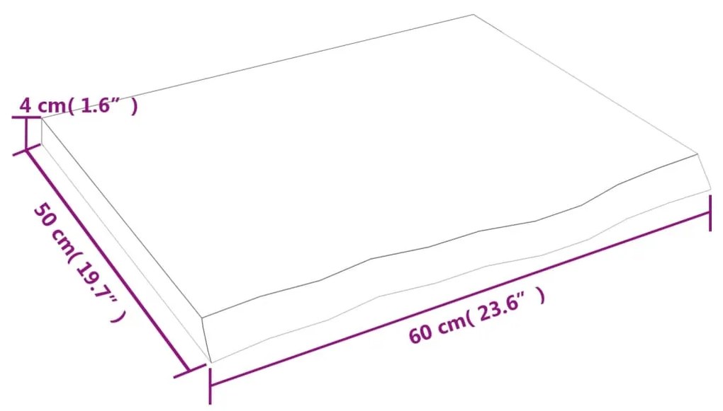 ΡΑΦΙ ΤΟΙΧΟΥ 60X50X(2-4) ΕΚ. ΑΠΟ ΑΚΑΤΕΡΓΑΣΤΟ ΜΑΣΙΦ ΞΥΛΟ ΔΡΥΟΣ 363531