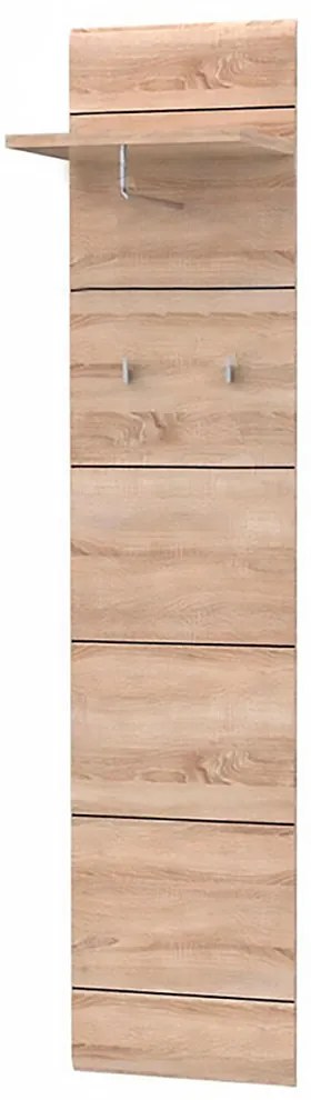 Κρεμάστρα Solo 40x30x194cm Sonoma με λεπτομέρειες Wenge και MDF Καμπυλωτό τελείωμα - TO-SOLOHANG - TO-SOLOHANG