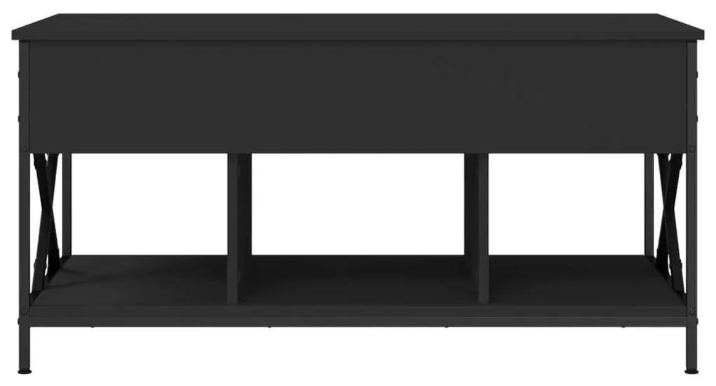 Τραπεζάκι Σαλονιού Μαύρο 100 x 55 x 50 εκ. Επεξεργασμένο Ξύλο - Μαύρο