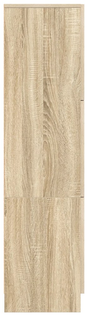 vidaXL Ψηλή Ντουλάπα Sonoma Δρυς 31,5 x 32 x 124 εκ Επεξεργασμένο ξύλο