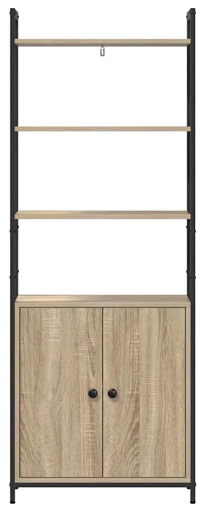 vidaXL Βιβλιοθήκη Δρύς Sonoma 60 x 24 x 161 εκ Επεξεργασμένο ξύλο