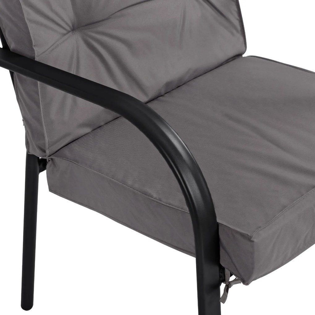 Καρέκλα - Πολυθρόνα ENDIKA C5680.01 Μεταλλική Γκρί με Μαξιλάρι 60x71x105Υ εκ. 60x71x105 εκ.