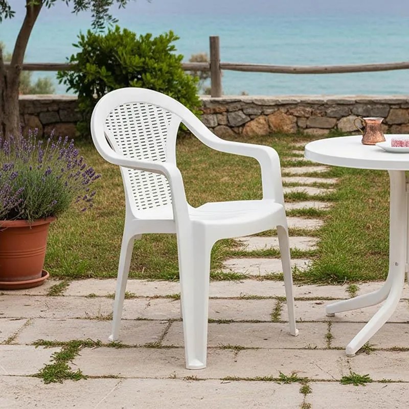 Καρέκλα - Πολυθρόνα Headway PP λευκό 56x42x78 εκ.