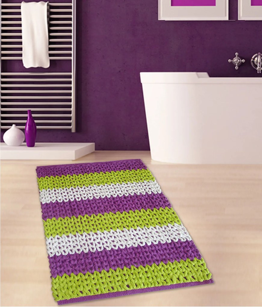 Πατάκι Μπάνιου (70x120) San Lorentzo 2335 Purple/Lime