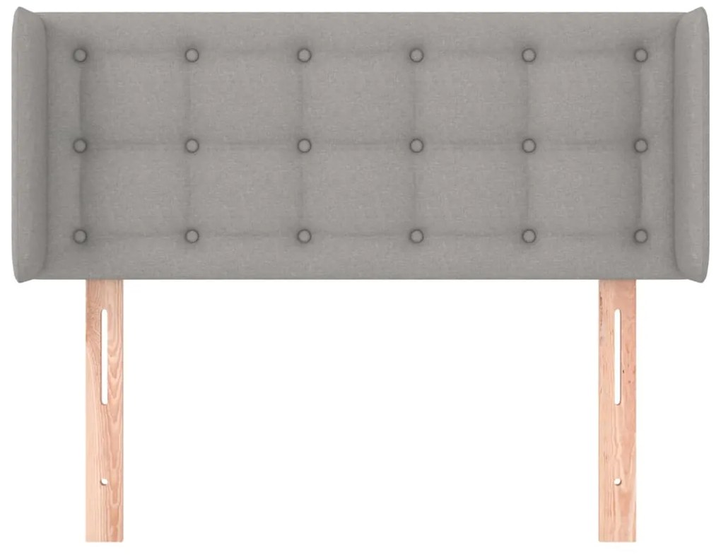 vidaXL Κεφαλάρι με Πτερύγια Ανοιχτό Γκρι 83x16x78/88 εκ. Υφασμάτινο