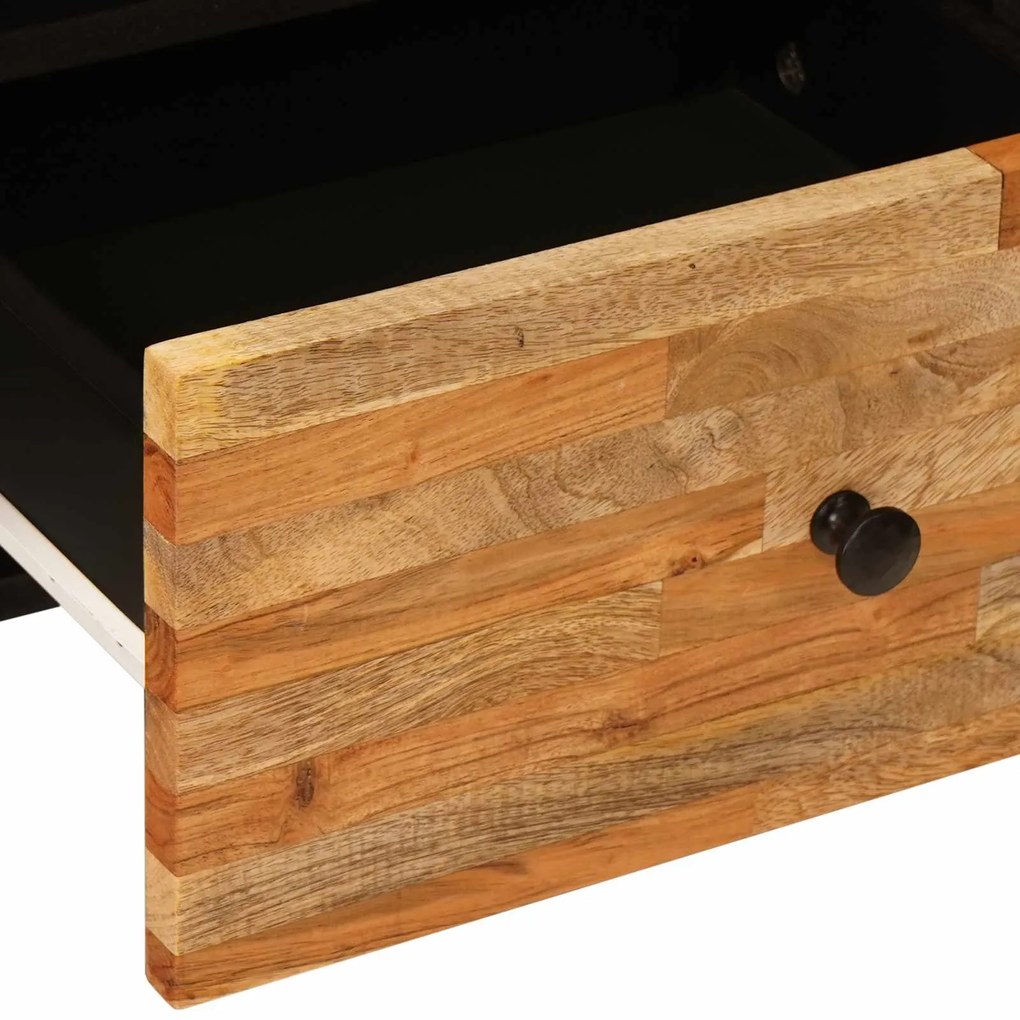 vidaXL Ντουλάπι TV με συρτάρι Καφέ 100 x 33 x 46 εκ Στερεό ξύλο μάνγκο