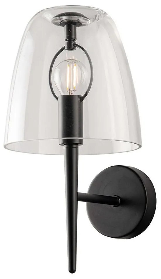 Φωτιστικό Τοίχου - Απλίκα Ares I-ARES-AP1-TR 1xE14 22x33,7cm Clear Luce Ambiente Design Glass
