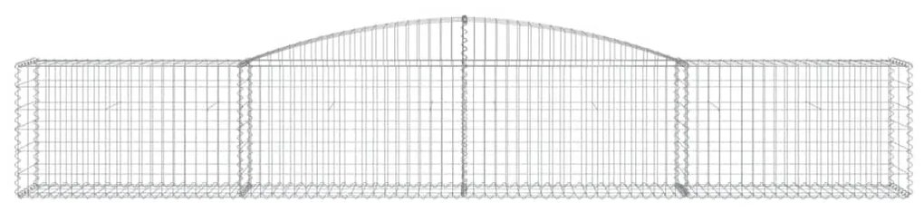 vidaXL Συρματοκιβώτια Τοξωτά 9 τεμ. 400x50x60/80 εκ. Γαλβαν. Ατσάλι