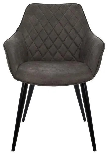 Καρέκλα-Πολυθρόνα MANDO Ύφασμα Nubuck Γκρί 60x60x84 εκ. 2αδα 60x60x84 εκ.