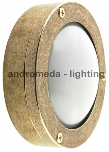 Φωτιστικό Τοίχου-Οροφής Bulkhead Ορείχαλκου G9 Ip64 67A Andromeda-67Α-Ορείχαλκος 67Α