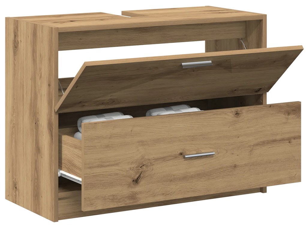vidaXL Ντουλάπι Νιπτήρα Artisan Oak 78x37x59 εκ Μηχανικά Ξύλα