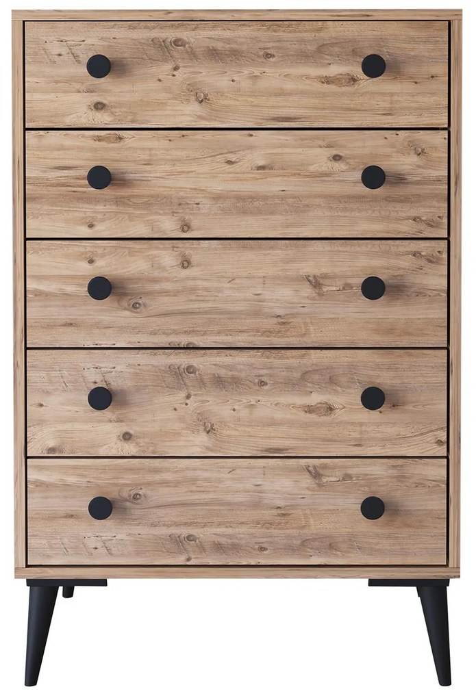 Συρταριέρα ArteLibre AMARI Δρυς Μοριοσανίδα 72x43x114cm-14870044