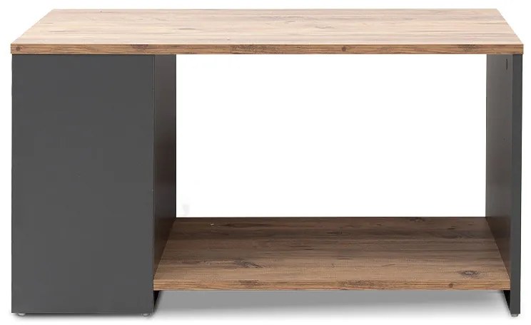 Τραπεζάκι σαλονιού Sylvia Megapap χρώμα pine oak - ανθρακί 90,2x59,2x48,1εκ.