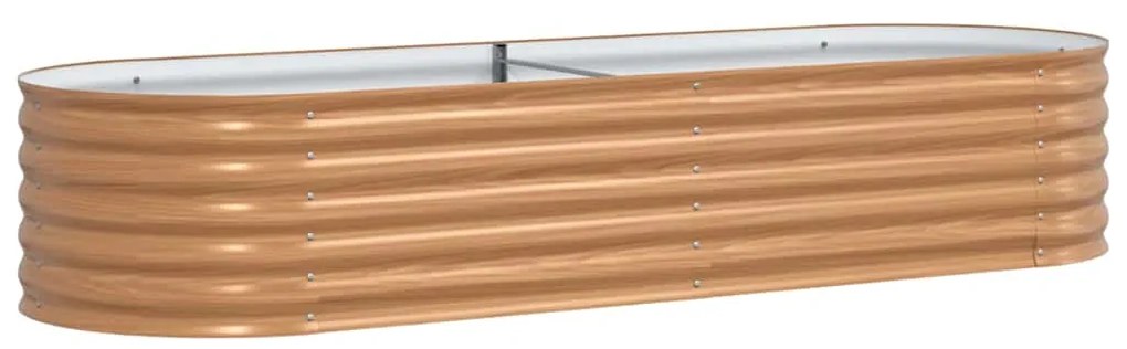 vidaXL Υπερυψωμένη Ζαρντινιέρα Καφέ 240 x 80 x 44 cm Ατσάλι
