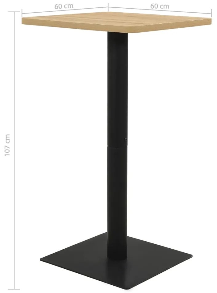 vidaXL Τραπέζι Bistro Χρώμα Δρυός 60 x 60 x 107 εκ.