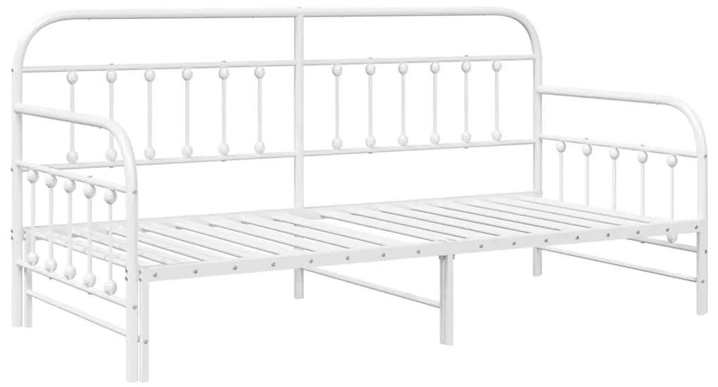 vidaXL Σκελετός κρεβατιού ημέρας Λευκό 90 x 200 cm