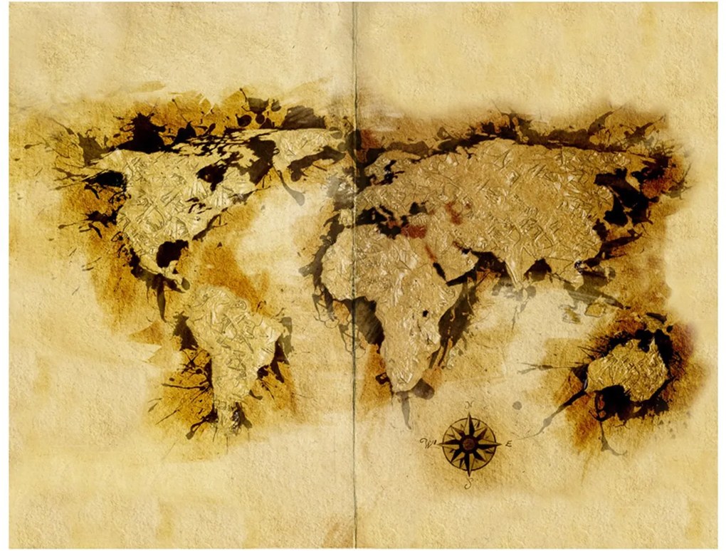 Φωτοταπετσαρία - Gold-diggers' map of the World 300x231