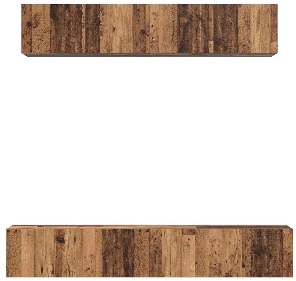 vidaXL Σετ επίπλου τηλεόρασης 5 pcs Παλιό Ξύλο Επεξεργασμένο ξύλο